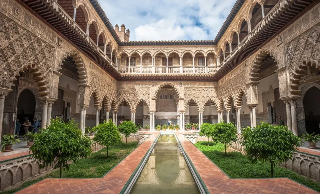 courtyard of the royal alcazar of seville